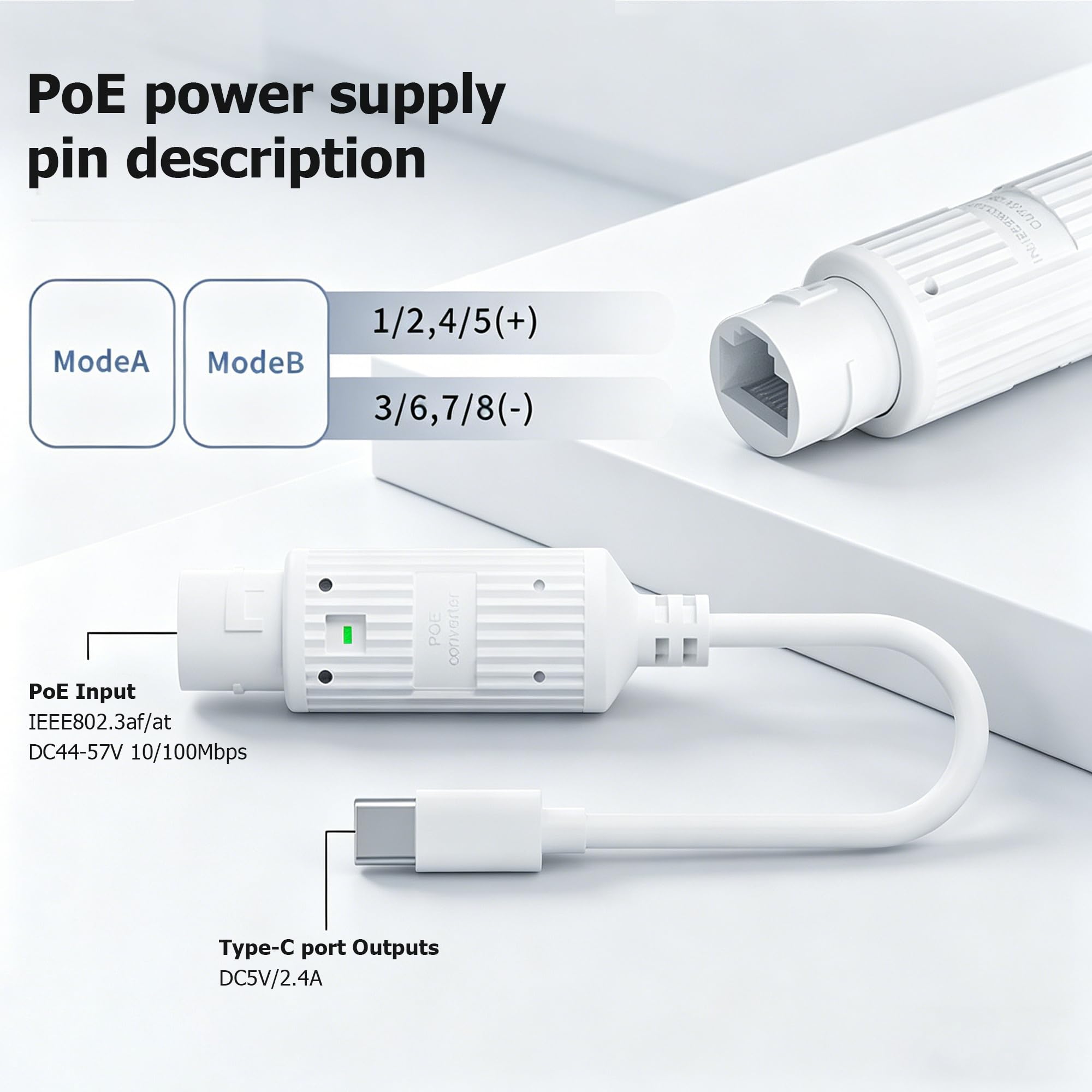 محول طاقة POE إلى USB-C، محول  - مراجعة Outdoor Power Adapter Usb C وسعره