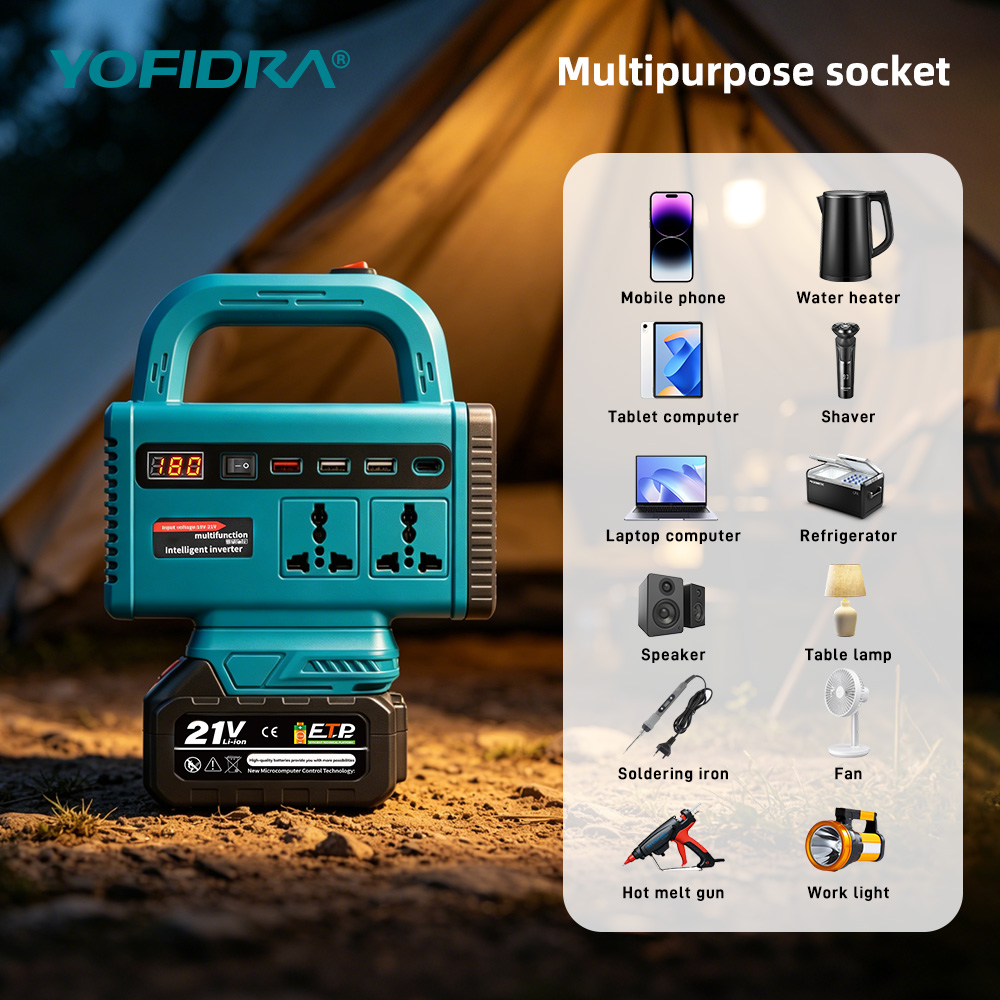 محول طاقة محمول YOFIDRA 220 فو - مراجعة Ac Outdoor Power وسعره