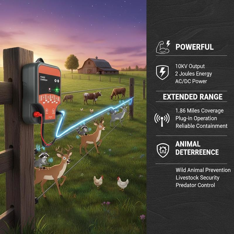 جهاز تحفيز المواشي بقوة 10 كيل - مراجعة Ac Outdoor Power وسعره